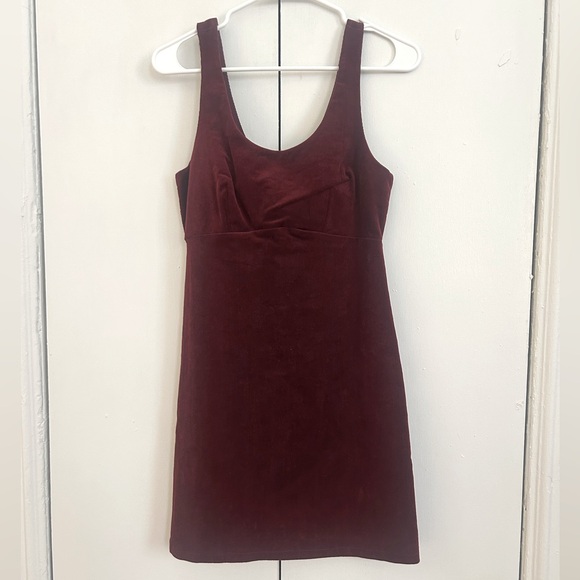 New Look Burgundy Cord Pinafore Dress - Picture 1 of 5
